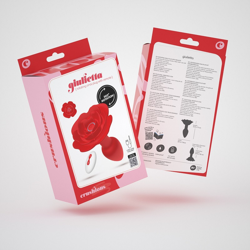 Vibrador Rotador Recargable Control Remoto Giulietta Crushious