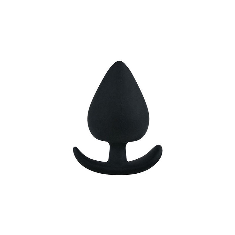 Anal Plug Cónico Tope Ancla Negro S