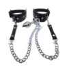 Anal Plug Metal Con Esposas Y Cadenas
