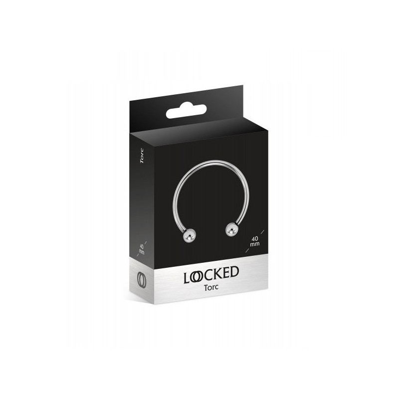 Anillo Acero Abierto 2 Bolas Locker Torc 40 mm Anillo Acero Abierto 2 Bolas Locker Torc 40 mm