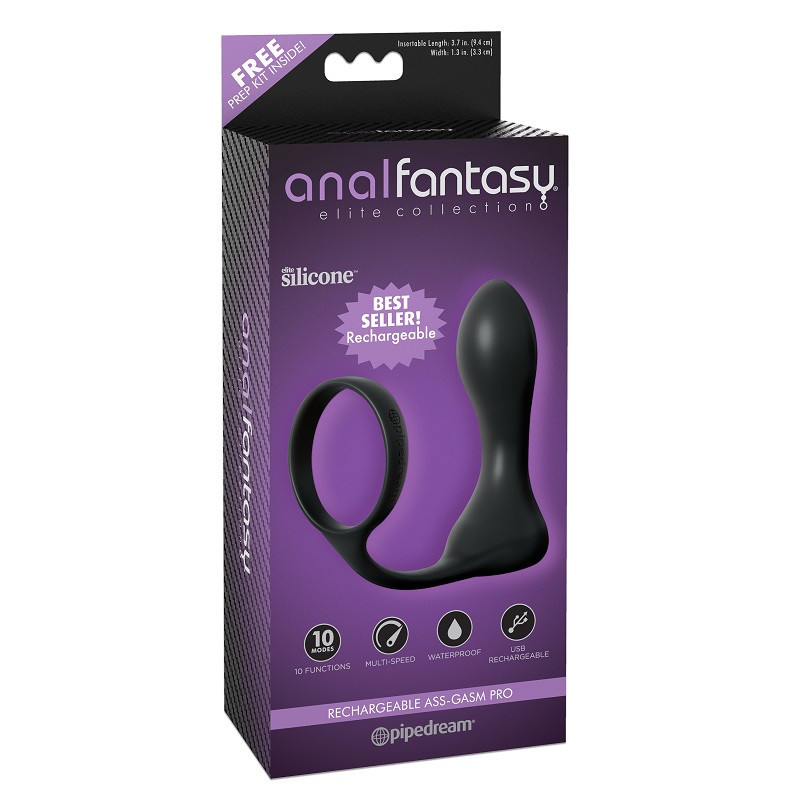 Anillo estimulador Vibrador  Recargable Ass-Gasm Pro Anal Fantasy Elite