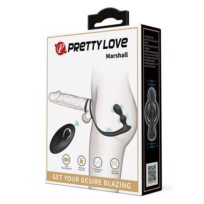 Anillo Estimulador Vibrador Recargable Marshall Pretty Love