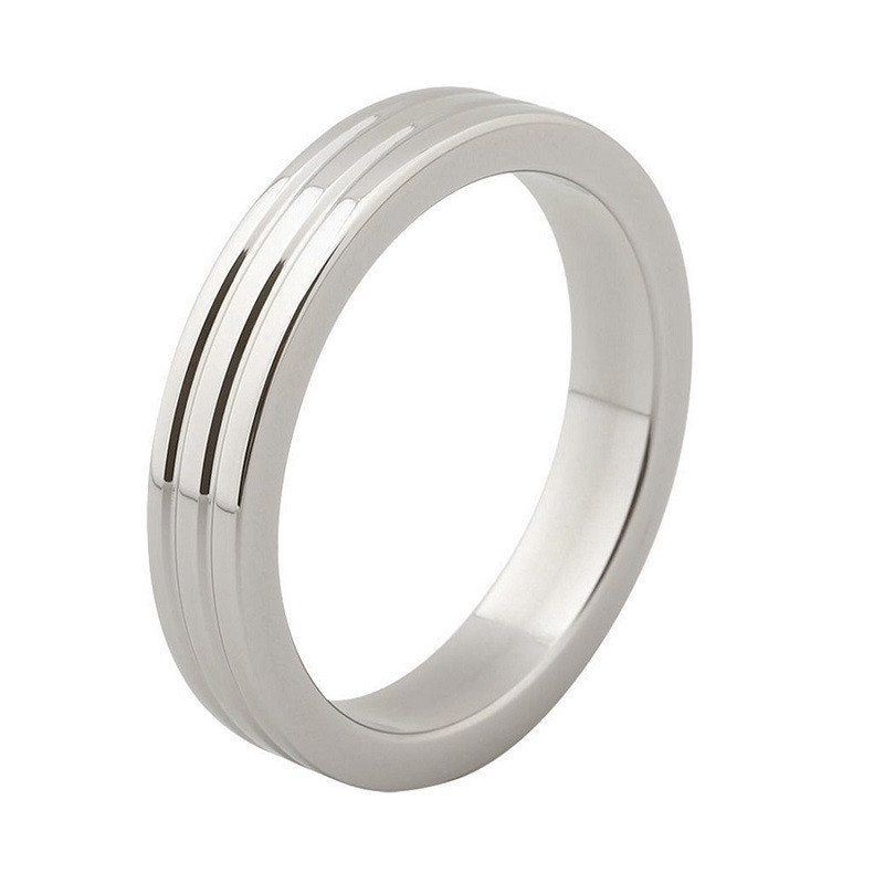 Anillo Pene Kiotos Metal Ribbed Steel 55 mm