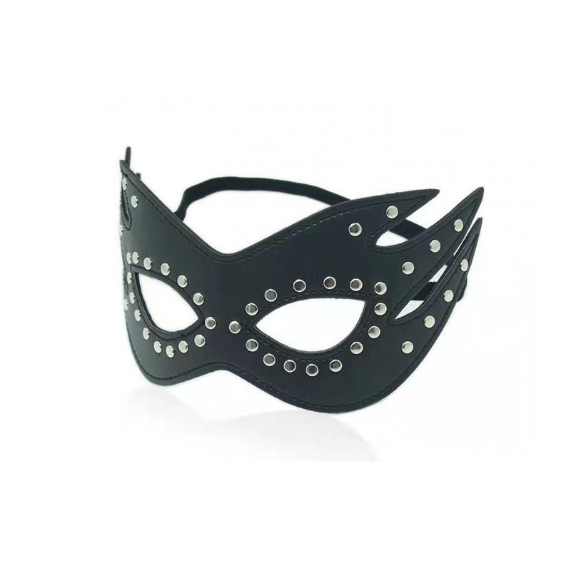 Antifaz Ojos Abiertos Polipiel Con Tachuelas