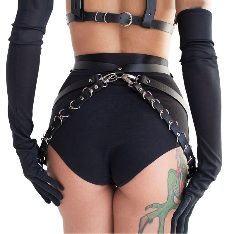 Arnés BDSM Polipiel Cintura Y Caderas Con Anillas