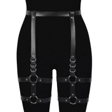Arnés BDSM Polipiel Cintura Y Piernas 62064 Negro