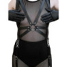 Arnés BDSM Polipiel Para Torso Con Ligueros