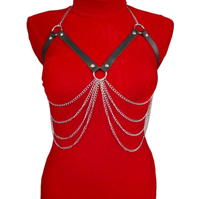 Arnés BDSM Polipiel Pecho Cadenas 62211