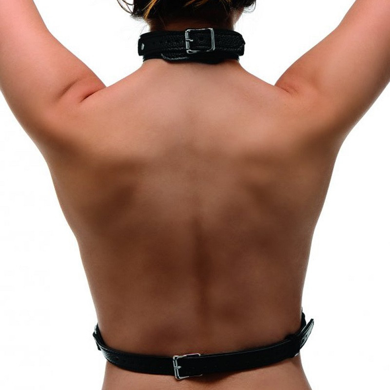 Arnés BDSM Strict Para Pecho Con Collar Y Anillas