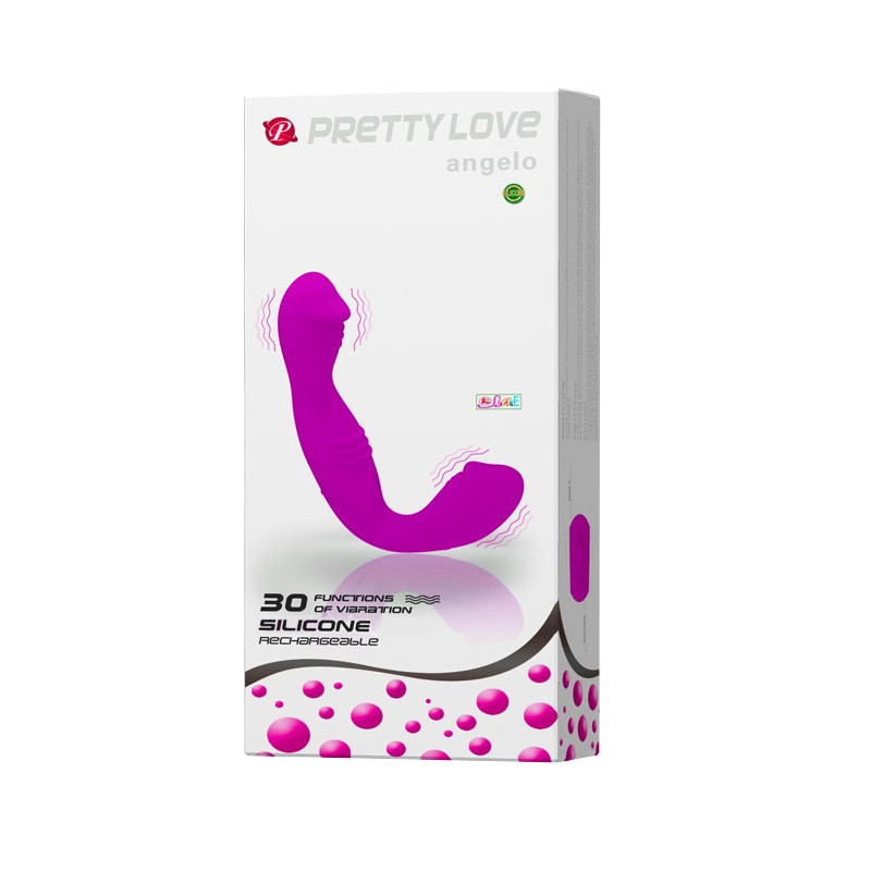 Arnés Femenino Doble Con Vibración Pretty Love Angelo Arnes Recargable