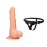 Arnés Femenino Macizo Dildo Realístico Realrock 23 cm Con Testículos