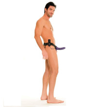 Arnés Hueco con Vibración FF Hollow Strap On Morado