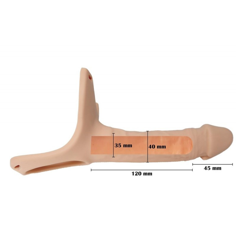 Arnés Hueco Dildo Silicona Superhero