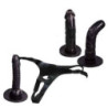 Arnés Femenino Strap On Set 3 Dildos Negro