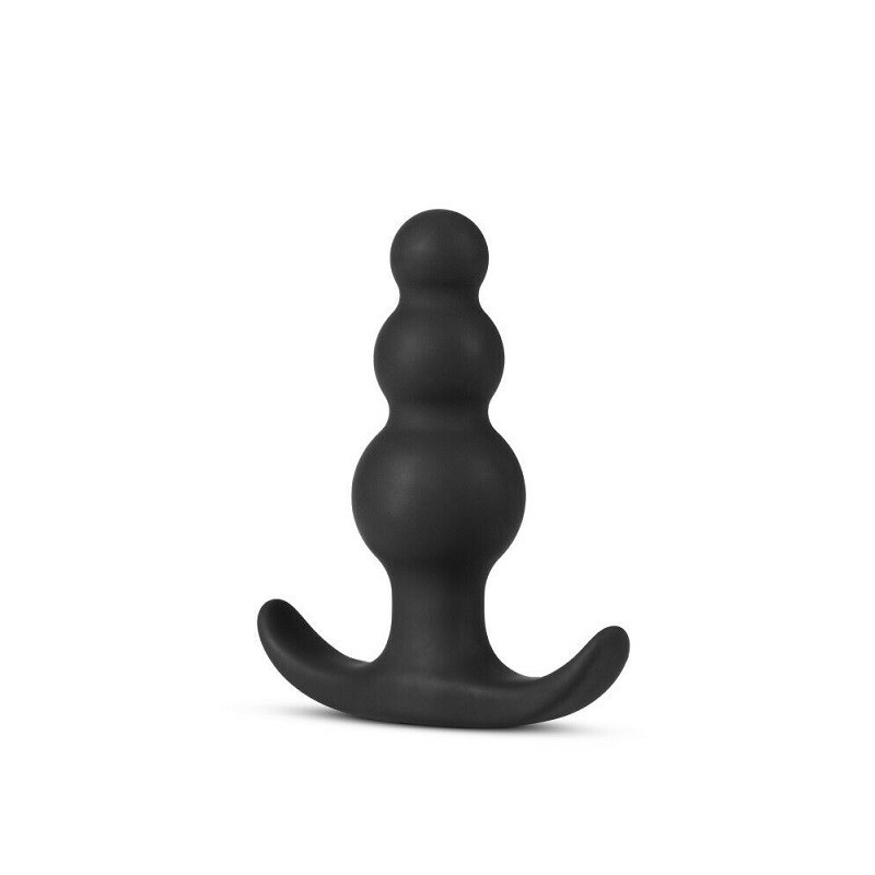 Anal Plug Adventures Beaded Platinum Silicone