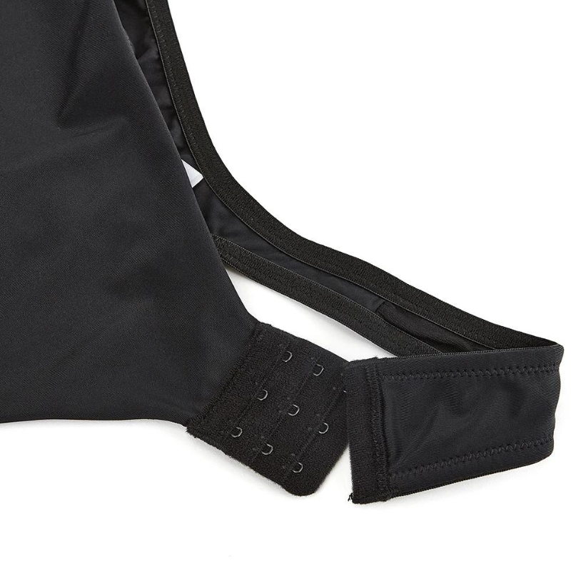 Body Tanga Negro Tiras Transparentes Body Tanga Negro Tiras Transparentes
