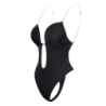 Body Tanga Negro Tiras Transparentes Body Tanga Negro Tiras Transparentes