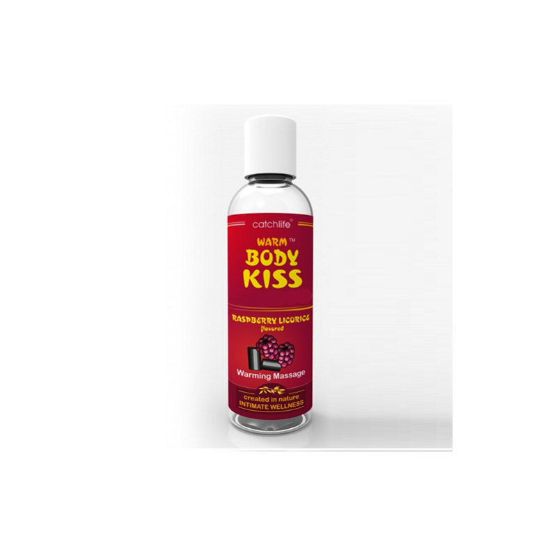 BodyKiss Warming Massage Frambuesa Regaliz 100 ml