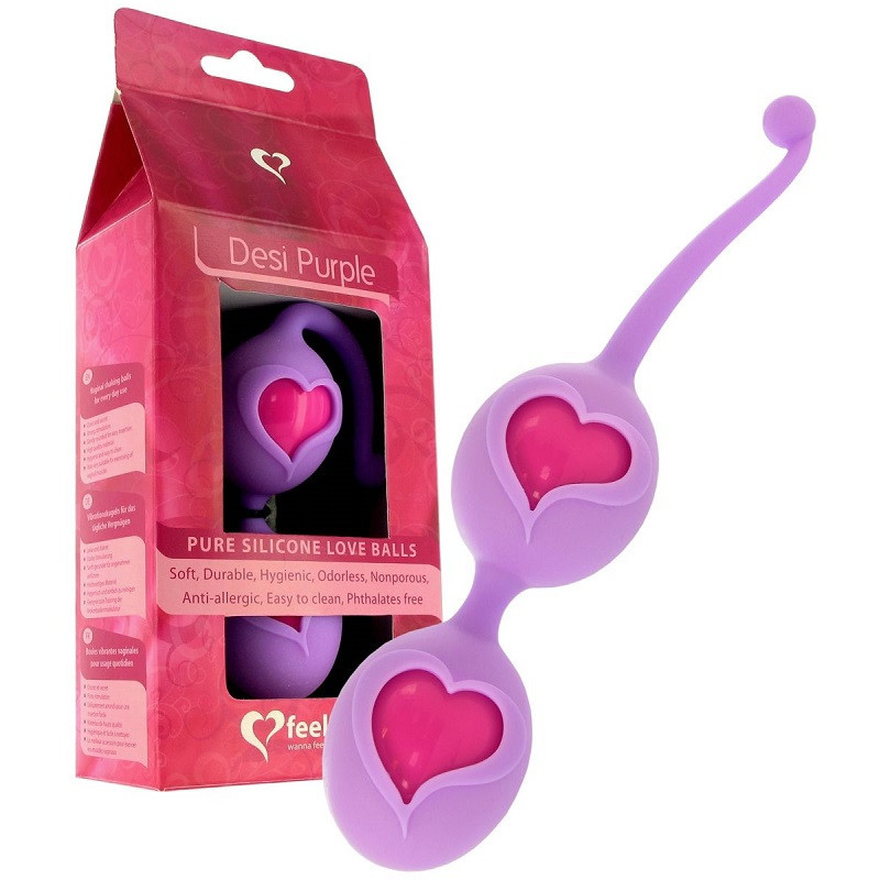 Bolas Chinas Silicona Love Balls Silicone Desi Feelztoys Moradas