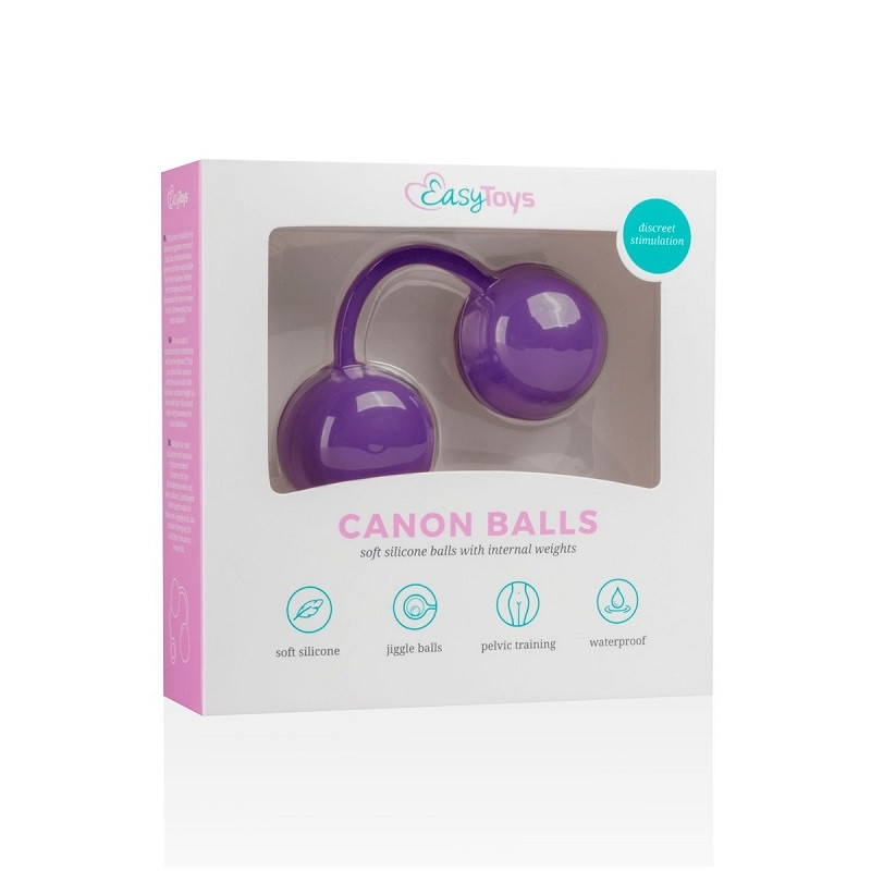Bolas Silicona EasyToys 3,6 cm. Violeta