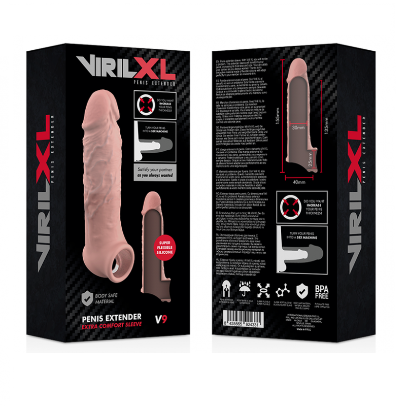 Funda Extensora Silicona Viril XL V9