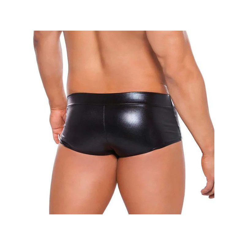 Bóxer Zeus Perforado Hombre Wet Look Shorts 33-3042Z