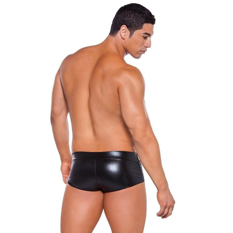 Bóxer Zeus Perforado Hombre Wet Look Shorts 33-3042Z