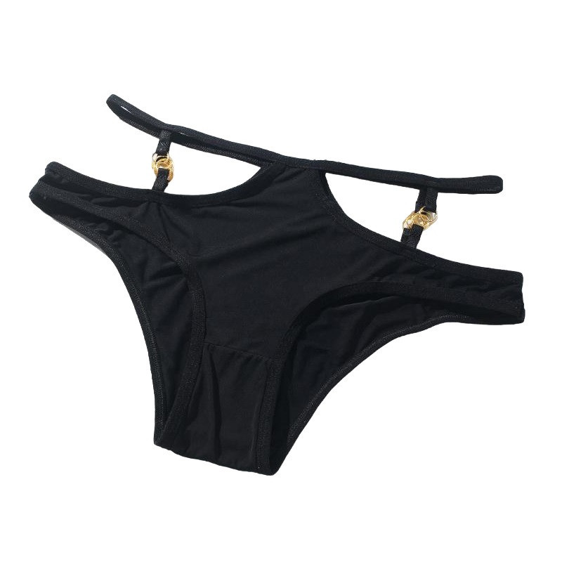 Braguita Alta Adornos Dorados Negro