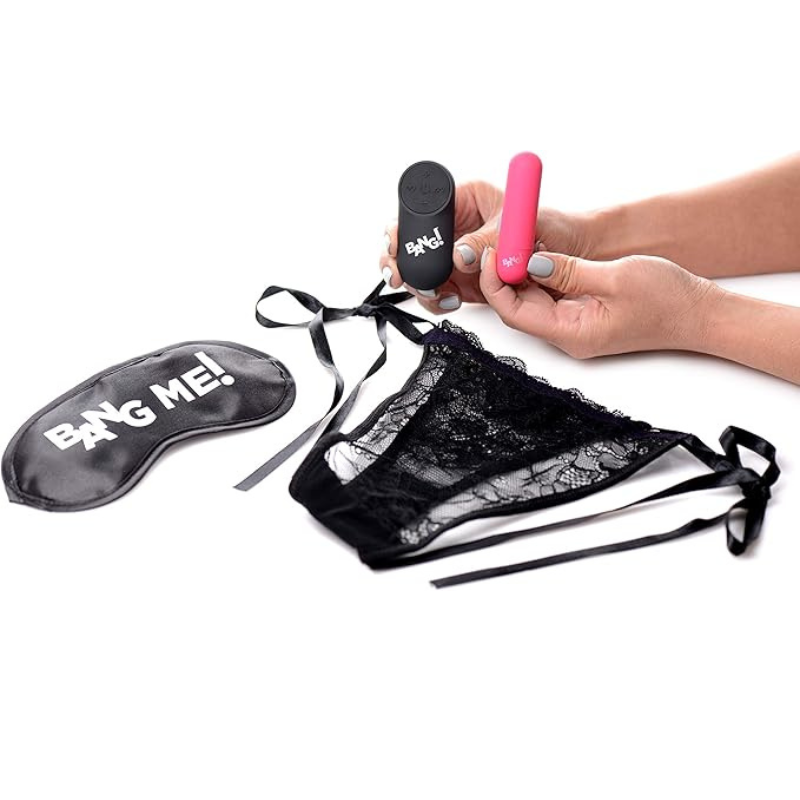Braguita Vibradora Control Remoto + Antifaz Bang!