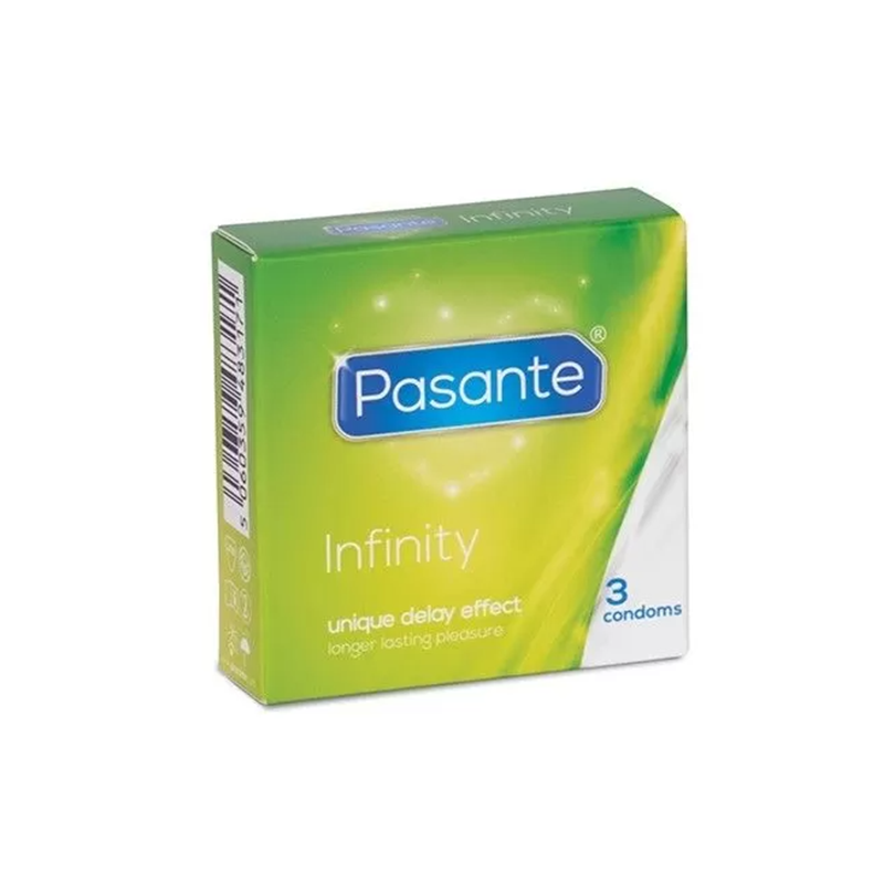 Caja 3 Preservativos Pasante Retardantes Infinity Caja 3 Preservativos Pasante Retardantes Infinity