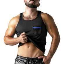 Camiseta Locker Gear Look At Harder LK1053 Negro y Azul
