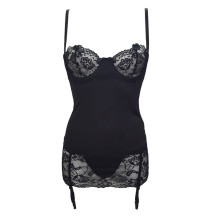 Chemise Beauty Night Negro con Liguero Shirley