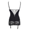 Chemise Beauty Night Negro con Liguero Shirley