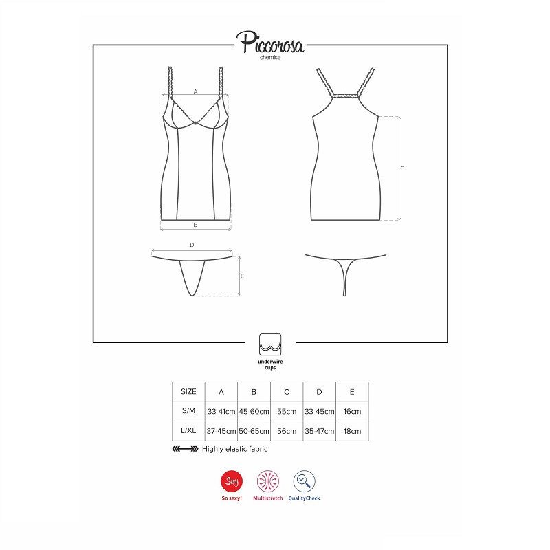 Chemise De Obsessive Negro Piccorosa