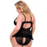 Chemise De Softline Negro 1856 Con Braguita Abierta Adel