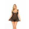 Babydoll De Softline Negro 1875 Cora
