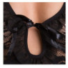 Chemise Negro Con Liguero Claudia