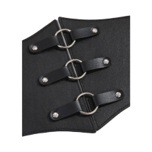 Cinturón Corset Elástico Negro 3 Aros