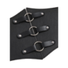 Cinturón Corset Elástico Negro 3 Aros