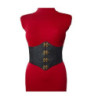 Cinturón Corset Elástico Negro Cierres Bronce