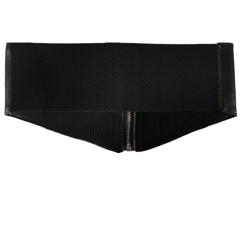 Cinturón Corset Elástico Negro Hebillas