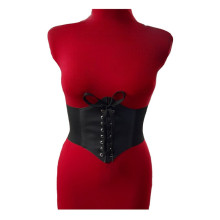 Cinturón Corset Elástico Negro Mate