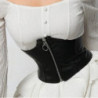 Cinturón Corset Elástico Negro Polipiel Suave
