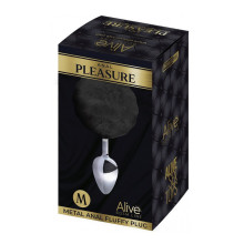 Cola Pompón Metal Negro M Fluffy