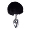 Cola Pompón Metal Negro M Fluffy