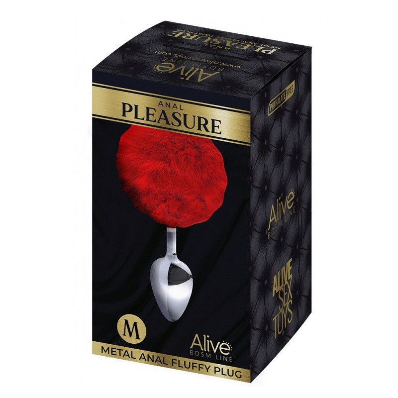 Cola Pompón Metal Rojo M Fluffy