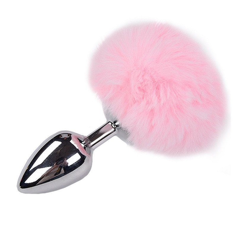 Cola Pompón Metal Rosa L Fluffy