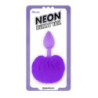 Cola Pompón Silicona Morado Neón S