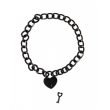 Collar Corazón Candado Lola Negro