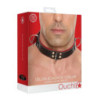 Collar Ouch Deluxe Bondage Negro/Rojo 3 Anillas